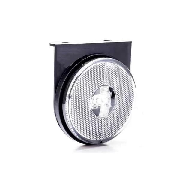 Lanterna Lateral LED p/ Caminhão Carreta c/ Suporte Cristal Bivolt 85mm