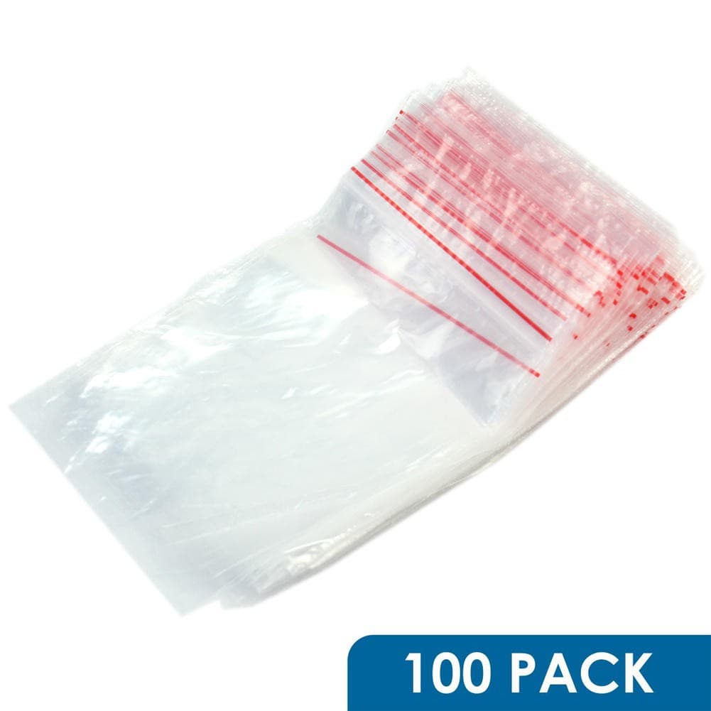 100 Sacos De Armazenamento Ziplock 10x14 8x12 7x10 6x8.5 5x7 4x5.5 cm  Reclosable Plástico Transparente Zip Zíper