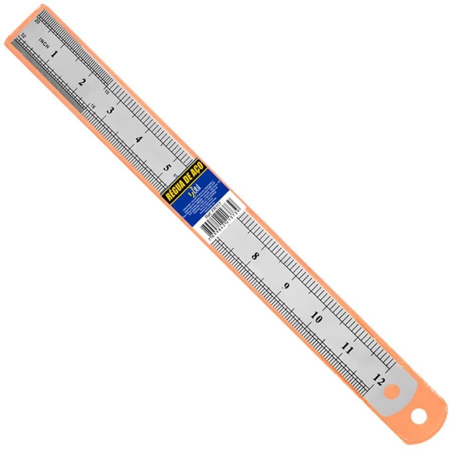 Regua De Aço 30 CM - 12 Polegadas