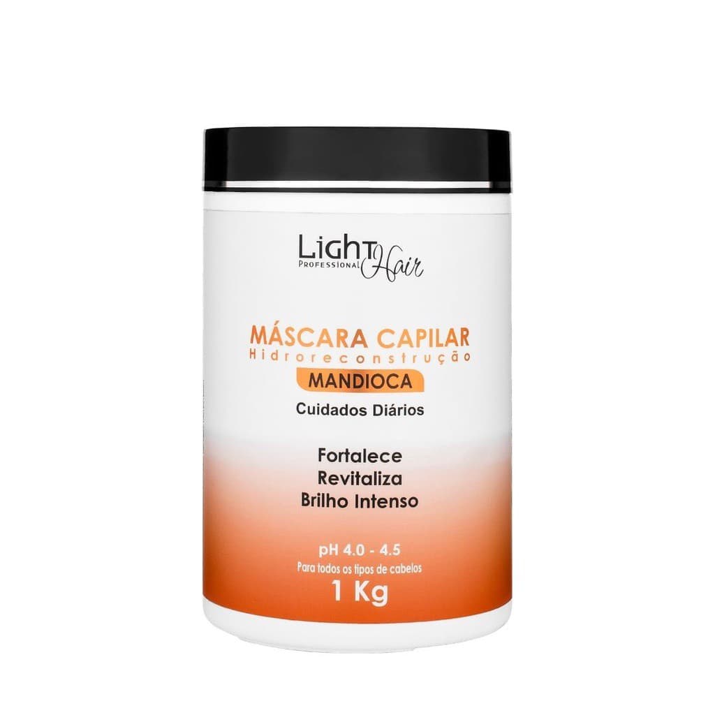 Máscara Hidratante de Mandioca 1kg Light Hair | Reconstrução e Anti Queda