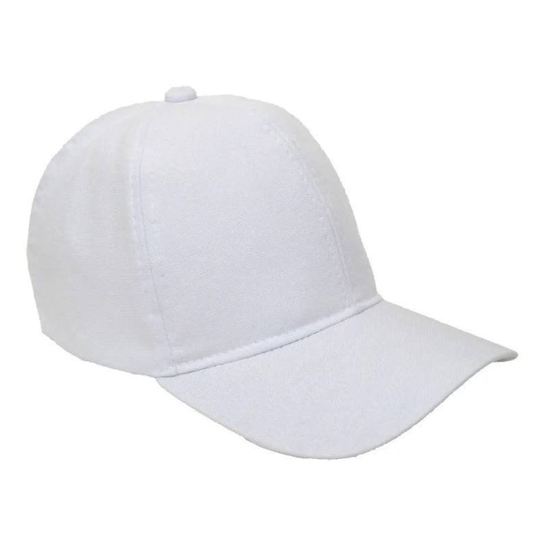 boné branco liso aba curva ajustável