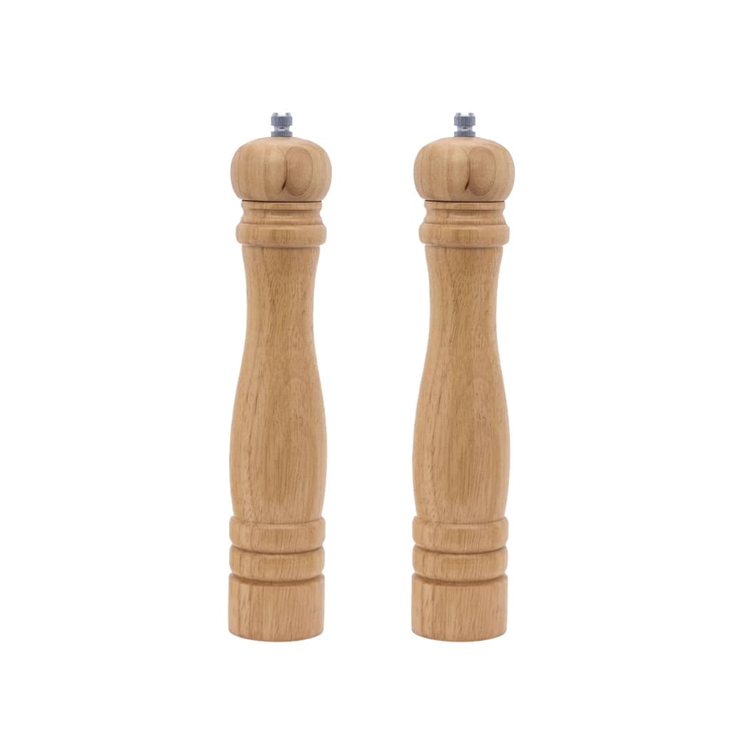 Kit 2 Moedor Grande De Pimenta E Temperos Madeira Resistente 20 cm De Alta Durabilidade