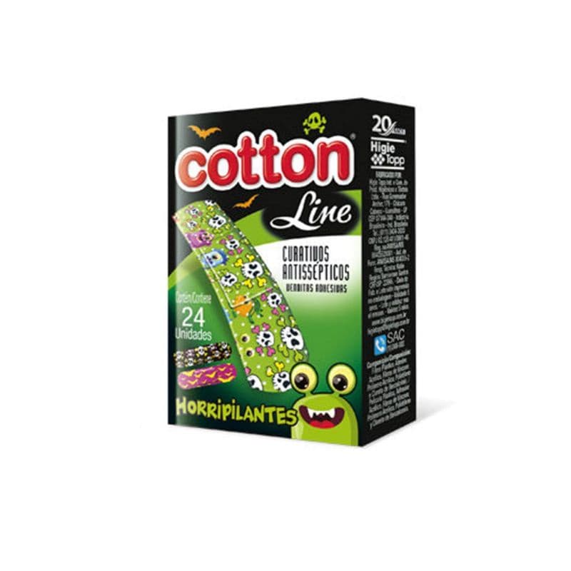 Curativo infantil cotton LINE c/24unidades Horripilantes