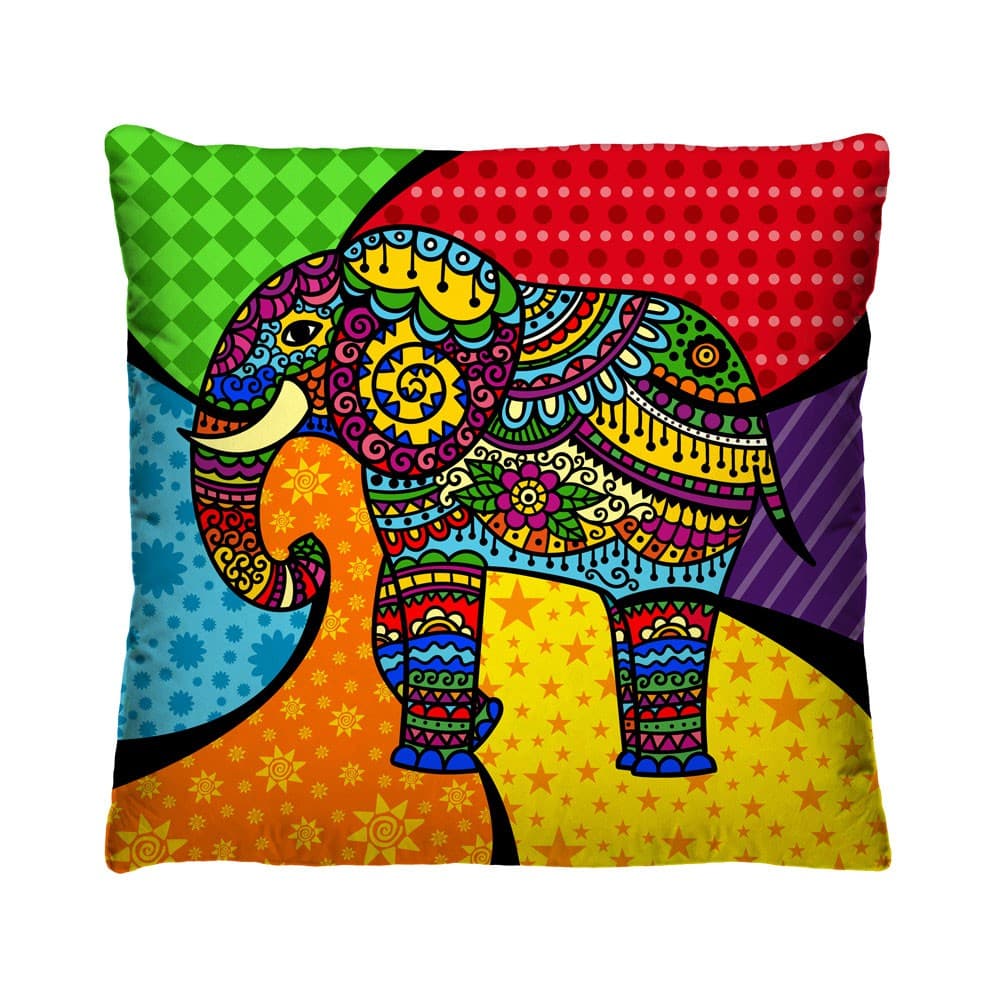 Capa de Almofada 40x40 Elefante Romero Brito