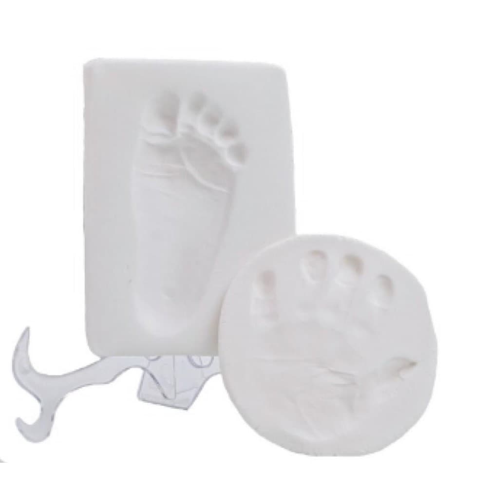 Massa para Registrar a Pegada do Bebê e Mãozinha/Kit Completo com Suporte