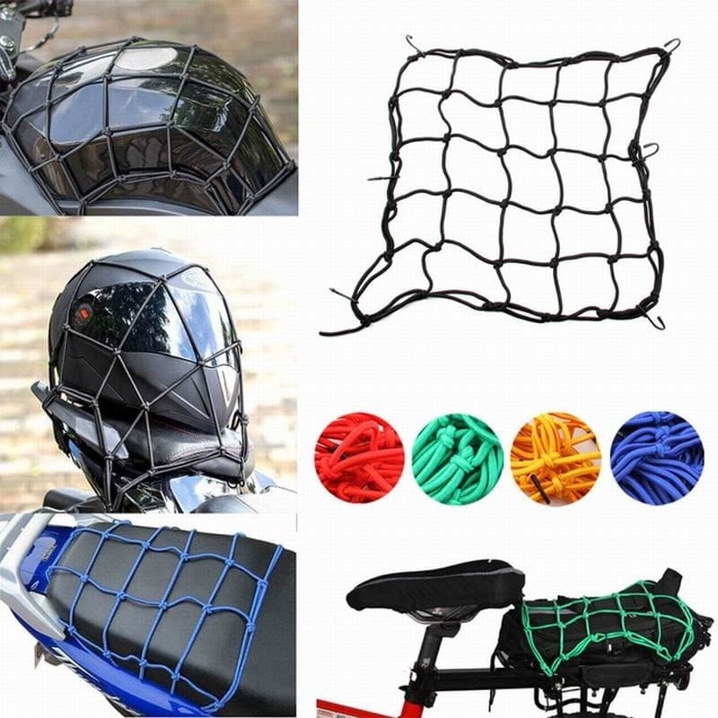 RONXMOR 1PC Corda De Armazenamento Da Motocicleta Equitação Saco Opcional Tanque Combustível Bagagem Net 30 * 30cm Rede