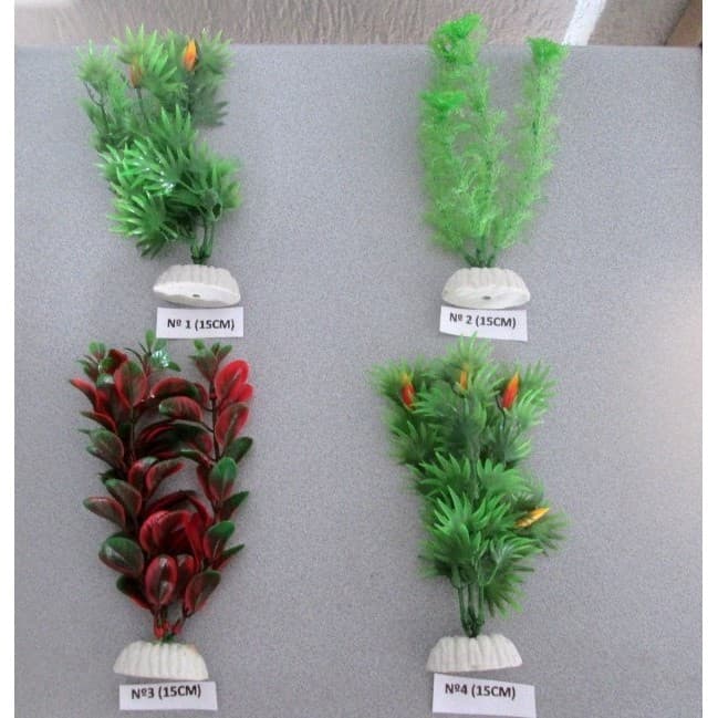 Plantas Aquáticas Artificial (plástico) com base ceramica