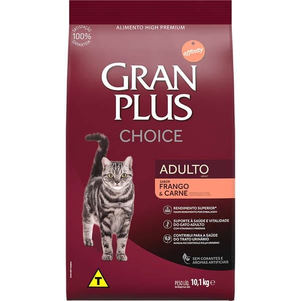 Ração Gran plus gatos choice 10KG