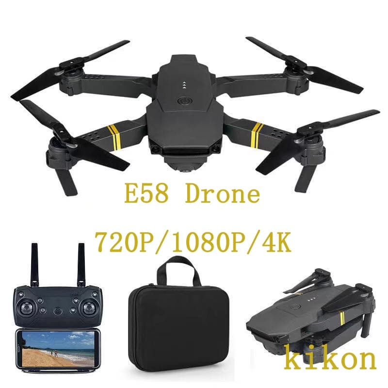 Drone Com Câmera E58 Wifi Hd 1080 P / 720 P / 4K GPS mini drone