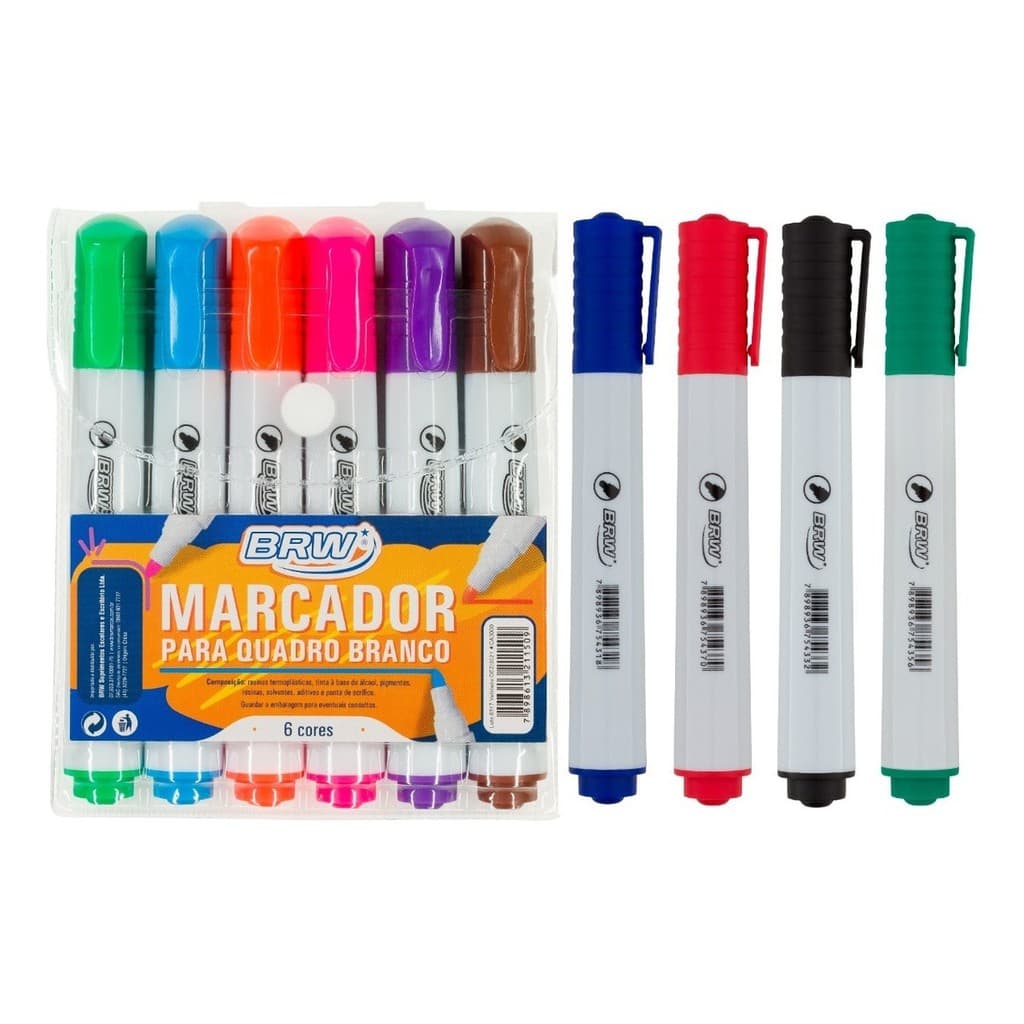 Kit 10 Pincel Caneta P/ Quadro Lousa Branco - Cores Vivas Aguardamos Sua Compra . envio rapido