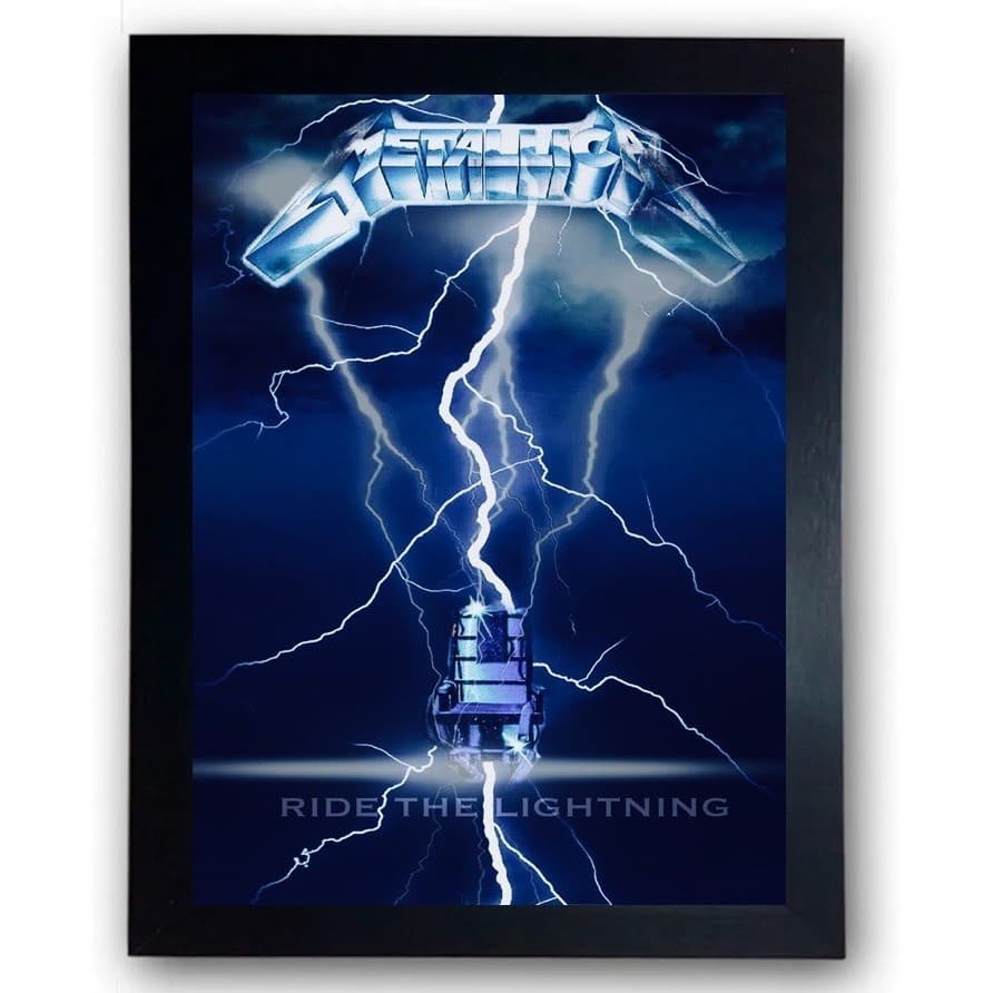 Quadro Metallica Ride The Lightning Rock Metal Com moldura