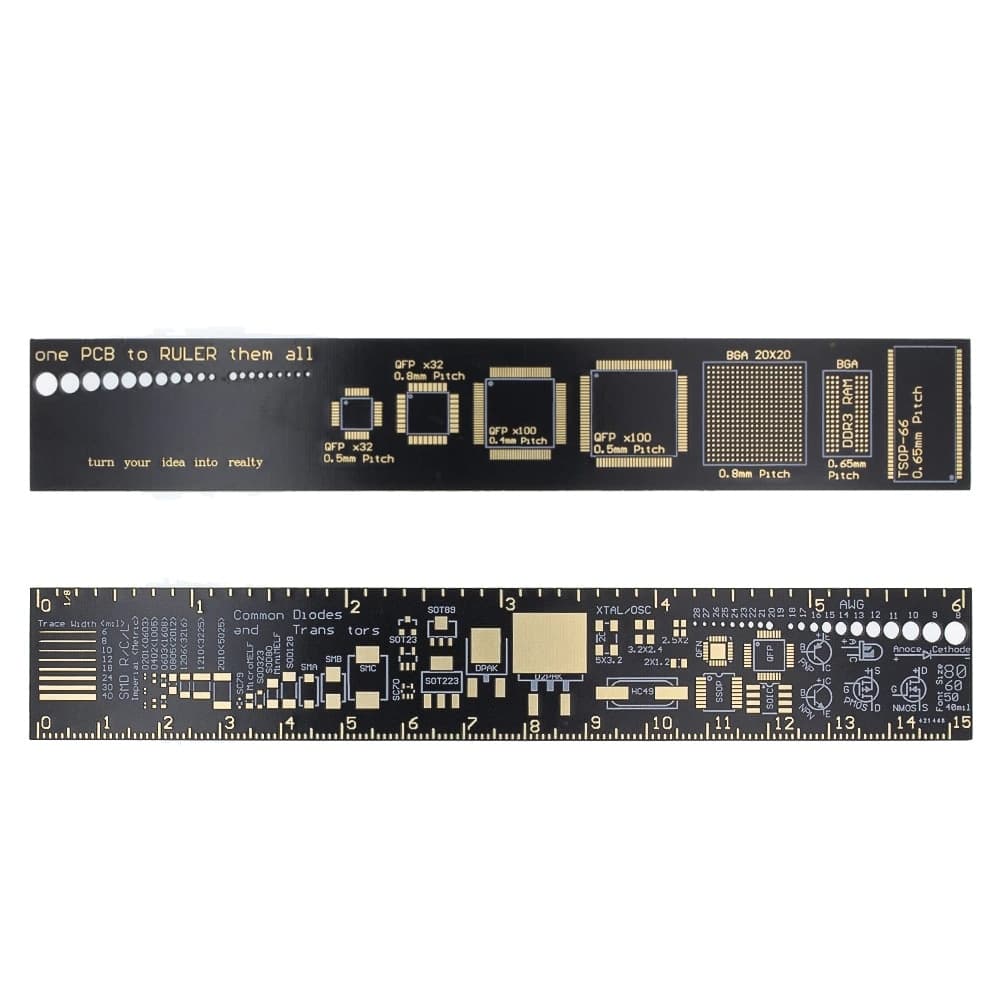 Régua De PCB Para Engenheiros Eletrônicos Fãs Referência Unidades De Embalagem v2-6 I72
