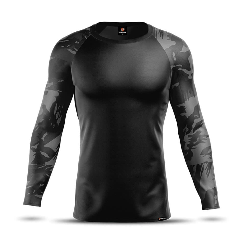 Camiseta Térmica Preta UV Proteção Solar MTB Speed Bike Ciclismo