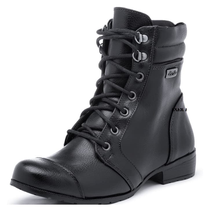 BOTA MOTOCICLISTA COTURNO MILITAR FEMININA CADARÇO SAPATARIA MARTINS REF 600