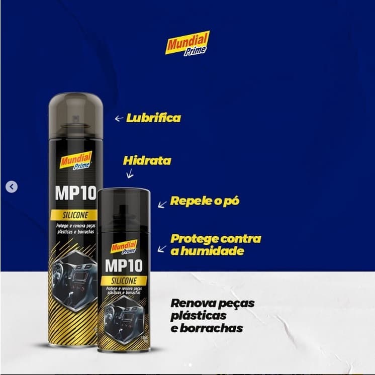 Silicone Spray Automotivo Multiuso MP10 300ml Mundial Prime Fragrâncias