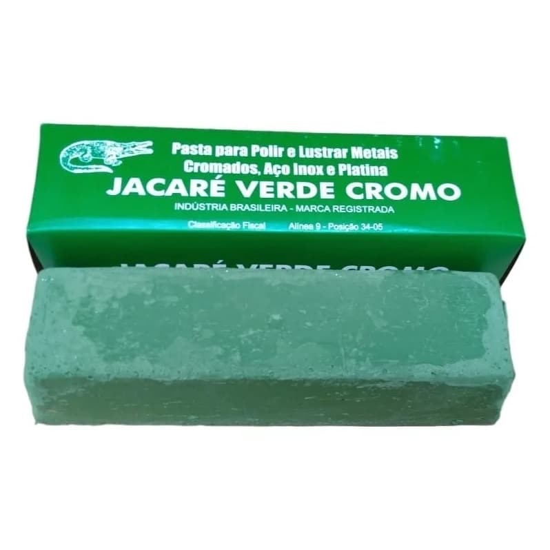 Pasta Jacaré Polir 400g Original Madeira Inox Acrilico Afiar