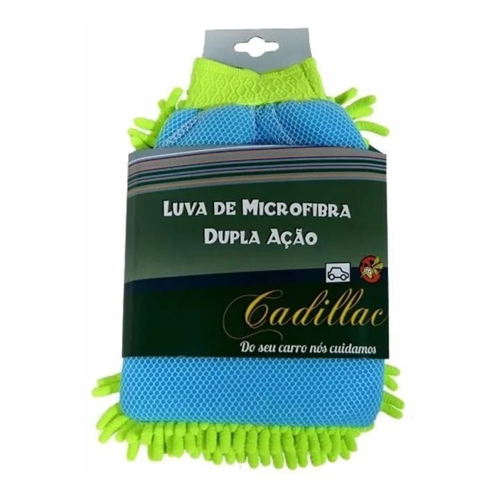 Luva De Microfibra Para Lavar Carros E Motos 2 Em 1 - Cadillac