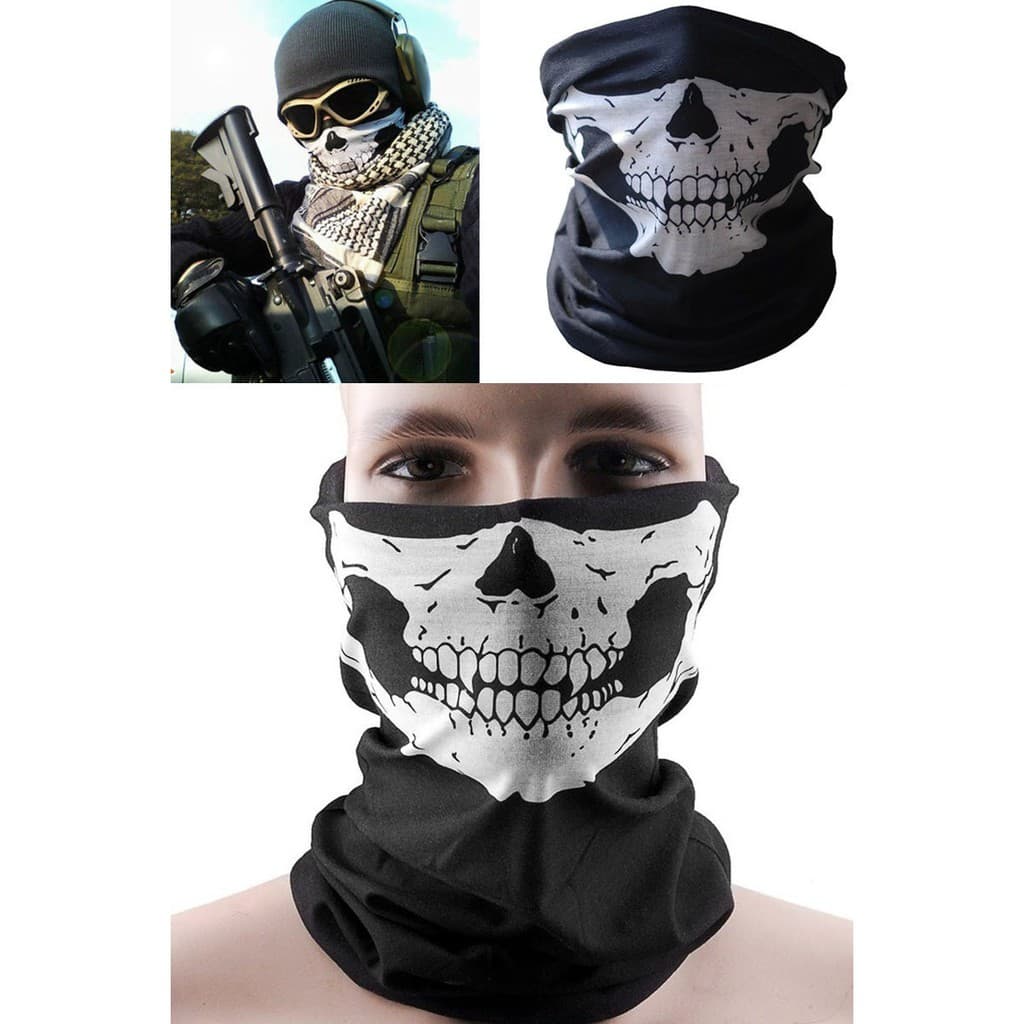 Mascara Touca Tubo De Caveira Balaclava Harley Paintball