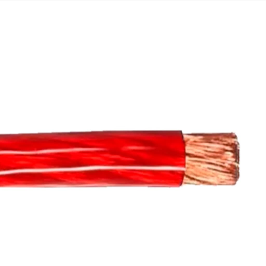 Cabo Flexíve 35mml - 1mt Bateria Permak Som Automotivo - 1 METRO 100% Cobre Produto Nacional - Preto ou Vermelho
