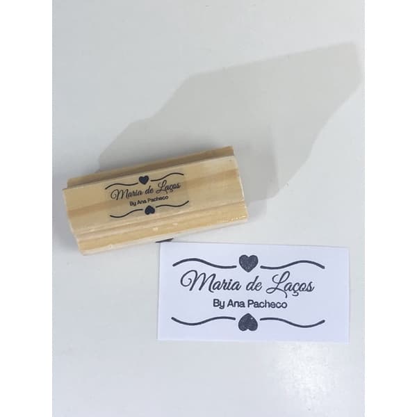 Carimbo personalizado com sua logomarca 7x3cm