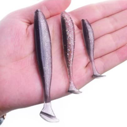 Iscas Artificiais Soft Bait Macia Silicone para Robalos Badejos Garoupas Tucunares Isca Pesca