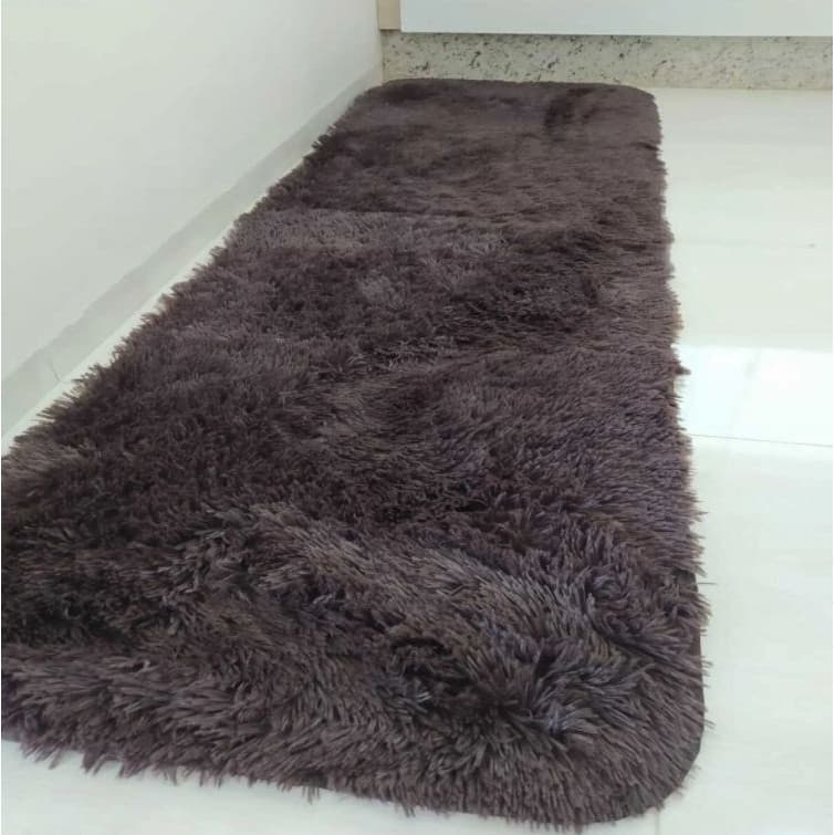 Tapete Passadeira Felpuda Peluda  Para Cozinha, Corredor, Sala, Quarto  E Escritório  2,00M  X 0,55M