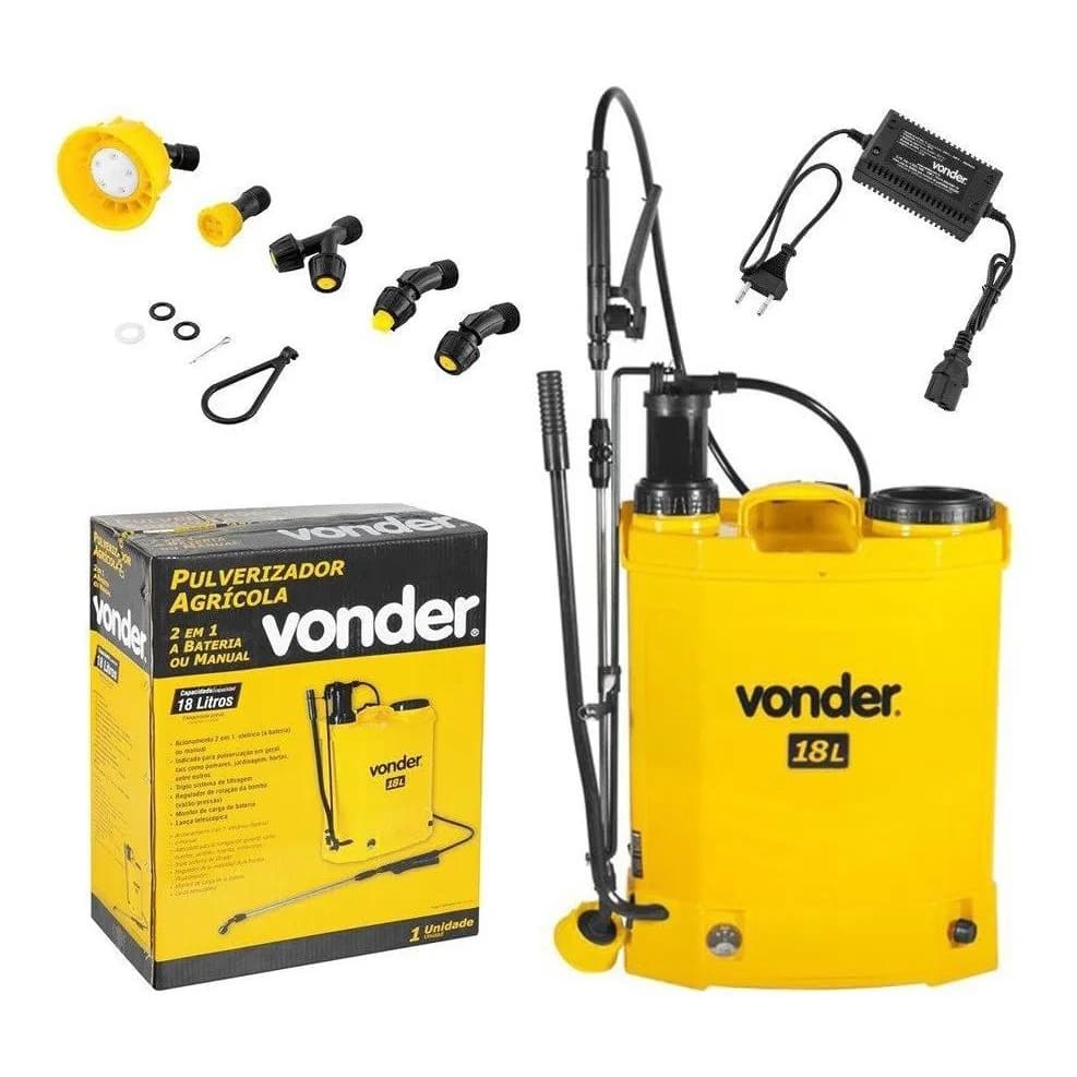 Pulverizador Costal 18L Manual/Bateria 2 em 1 Vonder