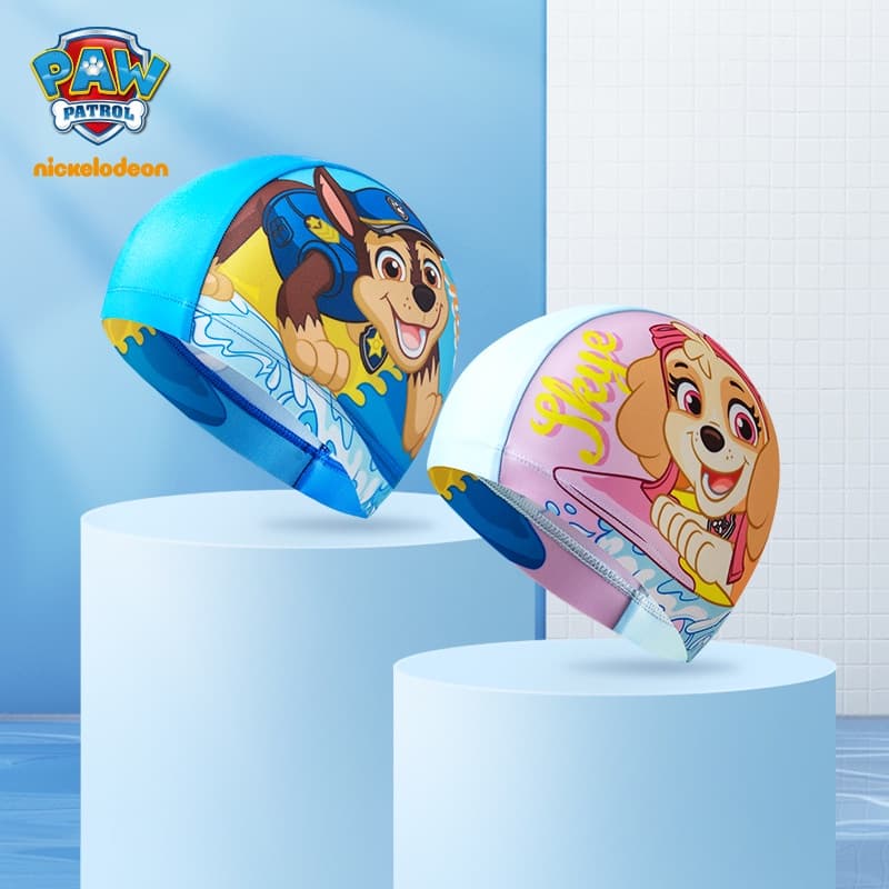 Patrulha de Patas Boné de Natação Infantil Boné de Pano Cartoon 2022 Novo Produto 3-8 Anos Baby Learn Swimming Equipment