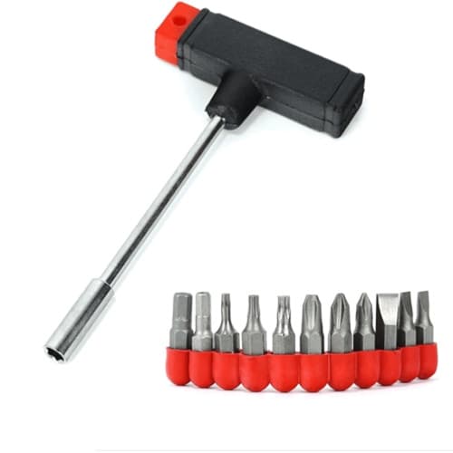 Kit chave Soquete cabo T com 12 BITS  chave estrela Philips fenda e de boca