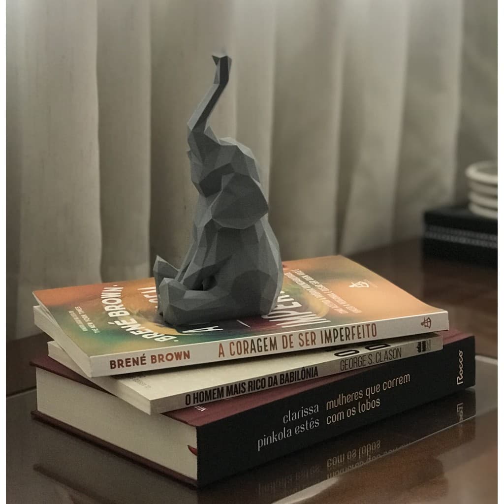 Elefante Decorativo Enfeite Sala Escritório Quarto de Criança