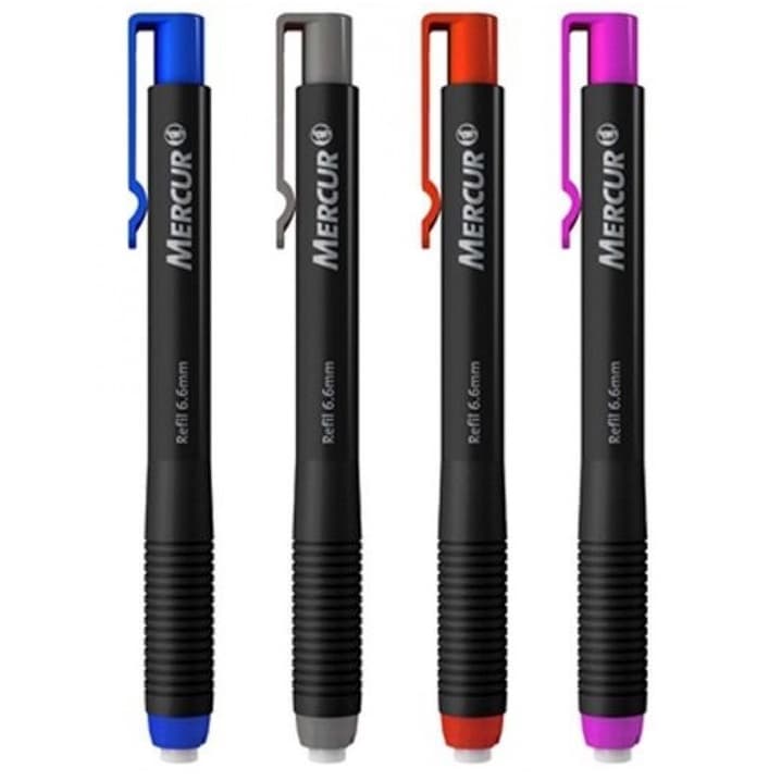 Caneta Borracha  MERCUR cores variadas 6.6mm