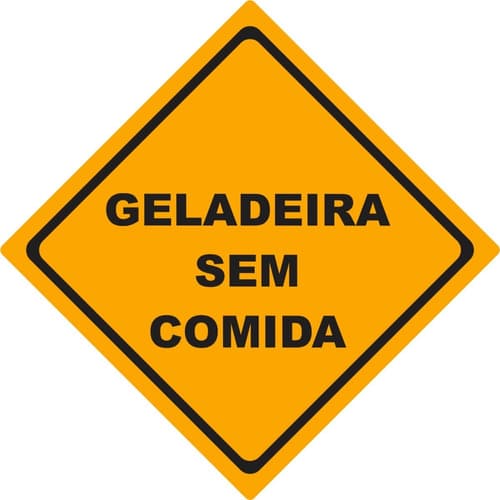 Imã Geladeira Sem Comida Decoração Presente