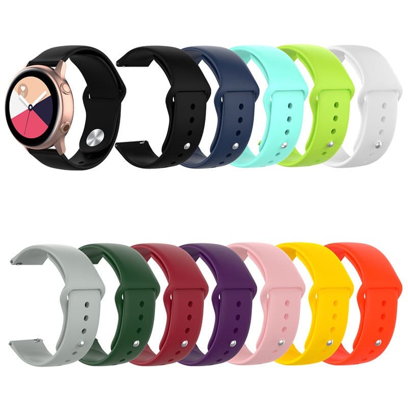 Pulseira 20 mm de silicone para Galaxy active 2, Colmi P8/P68/P70/P80, Ls02, Amazfit bip