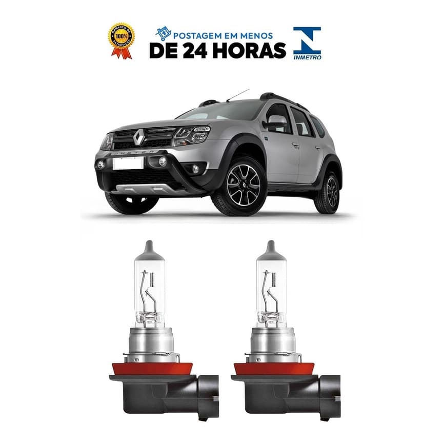 Par Lampada Farol de Milha Overbumper Renault Duster 2015 2016 2017 2018 2019 2020 H11