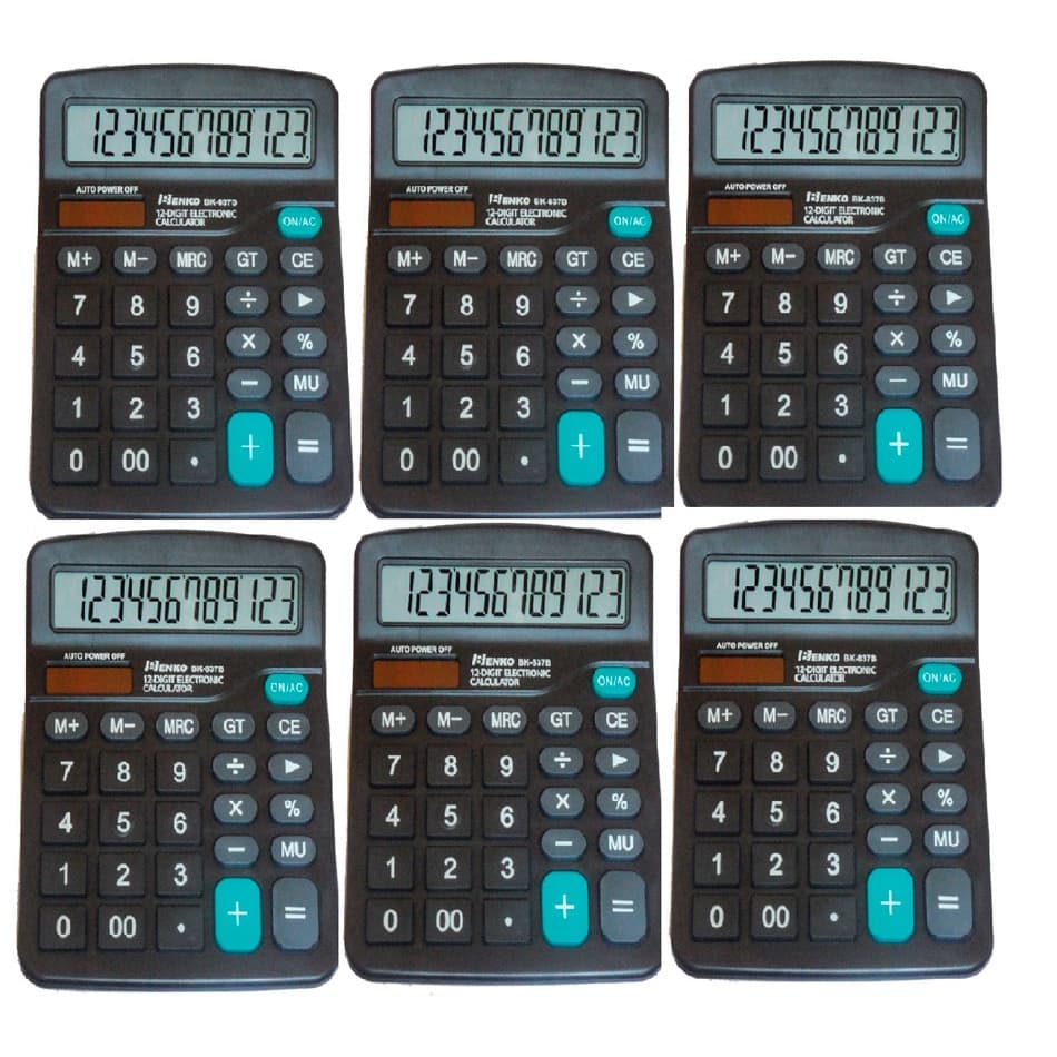 Calculadora De Mesa 12 digitos grandes lote com 6 Calculadoras