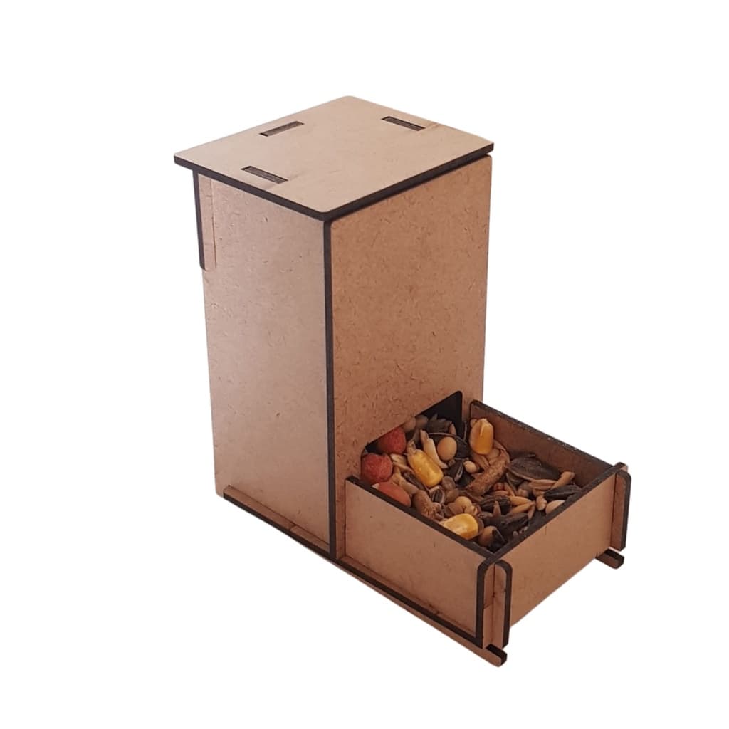 Comedouro Para Hamster Suporte De Ração Roedor