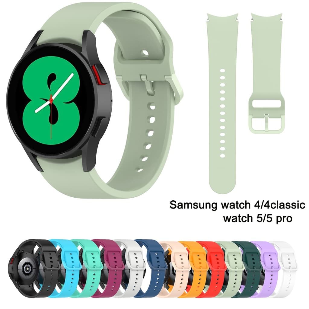 Pulseira Esportiva De 20mm Para Relógio Samsung Galaxy 4 6 Clássico 46mm 42mm 43mm 47mm 4 5 6 7 44mm 40mm Watch 5 pro FE 40mm