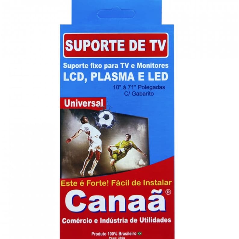 Suporte Fixo Para TV e Monitores Lcd Led e Plasma de 10 a 71 Polegadas Universal - Canaã