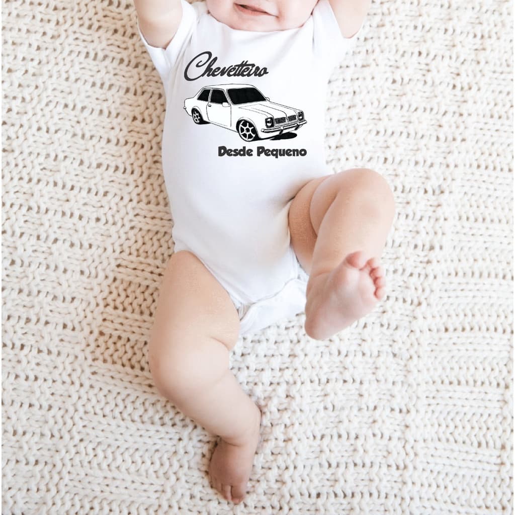 Body Roupa De Bebê Chevetteiro Desde Pequeno Chevete Tubarão