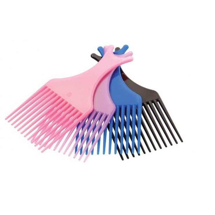 2 Pentes Garfo Dentes Plastico Cabelo Afro - Black Power - Cachos