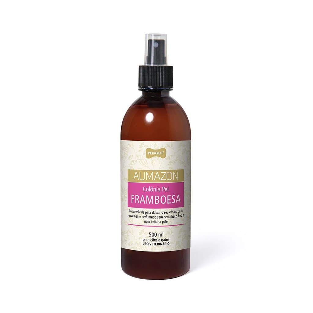 Perfume Alta Fixação Colônia Framboesa Profissional Perigot 500ml para Cães e Gatos