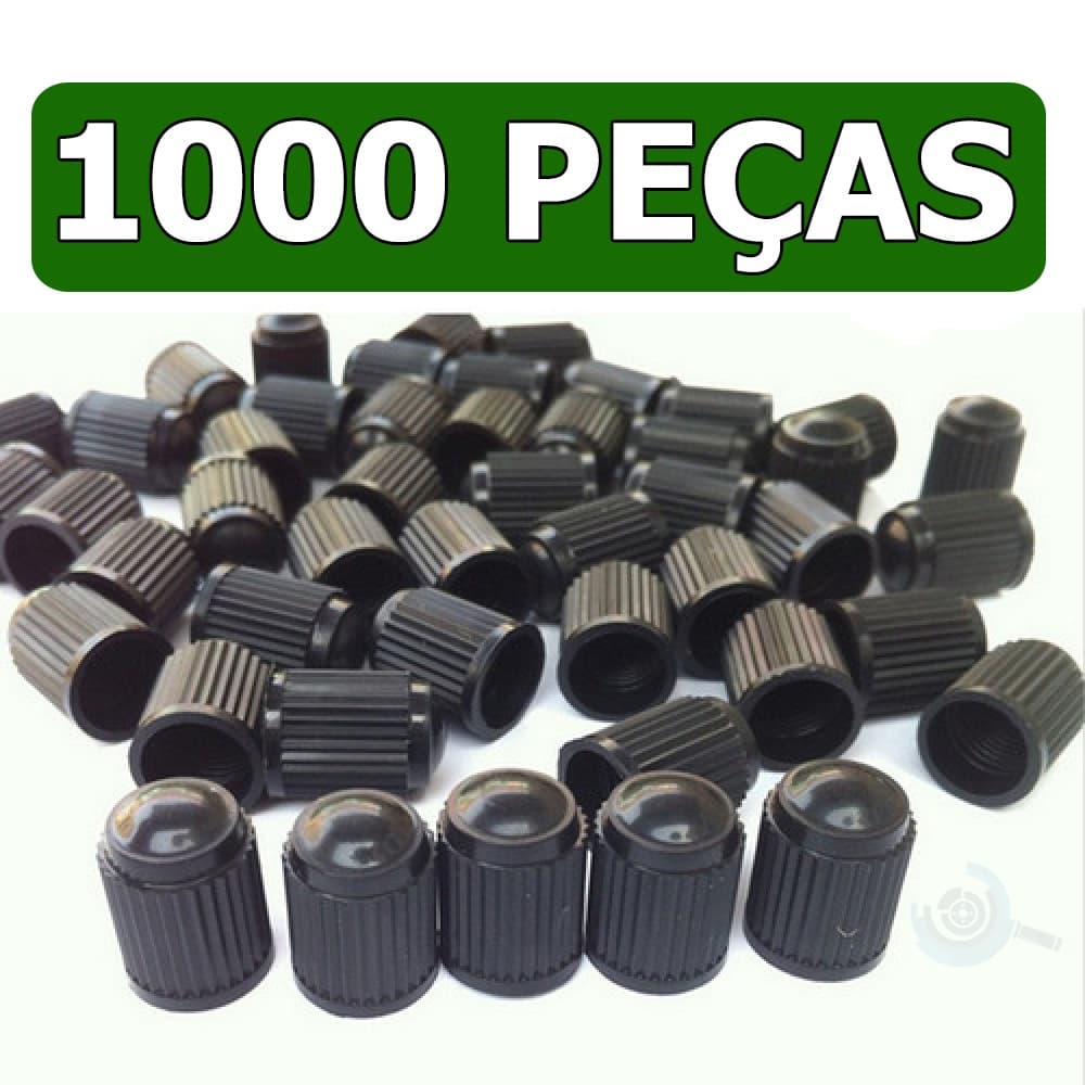 Kit Tampinhas Plasticas Para Bico Pneu Moto Carro Bicicleta Pacote Com 1000 peças Novas