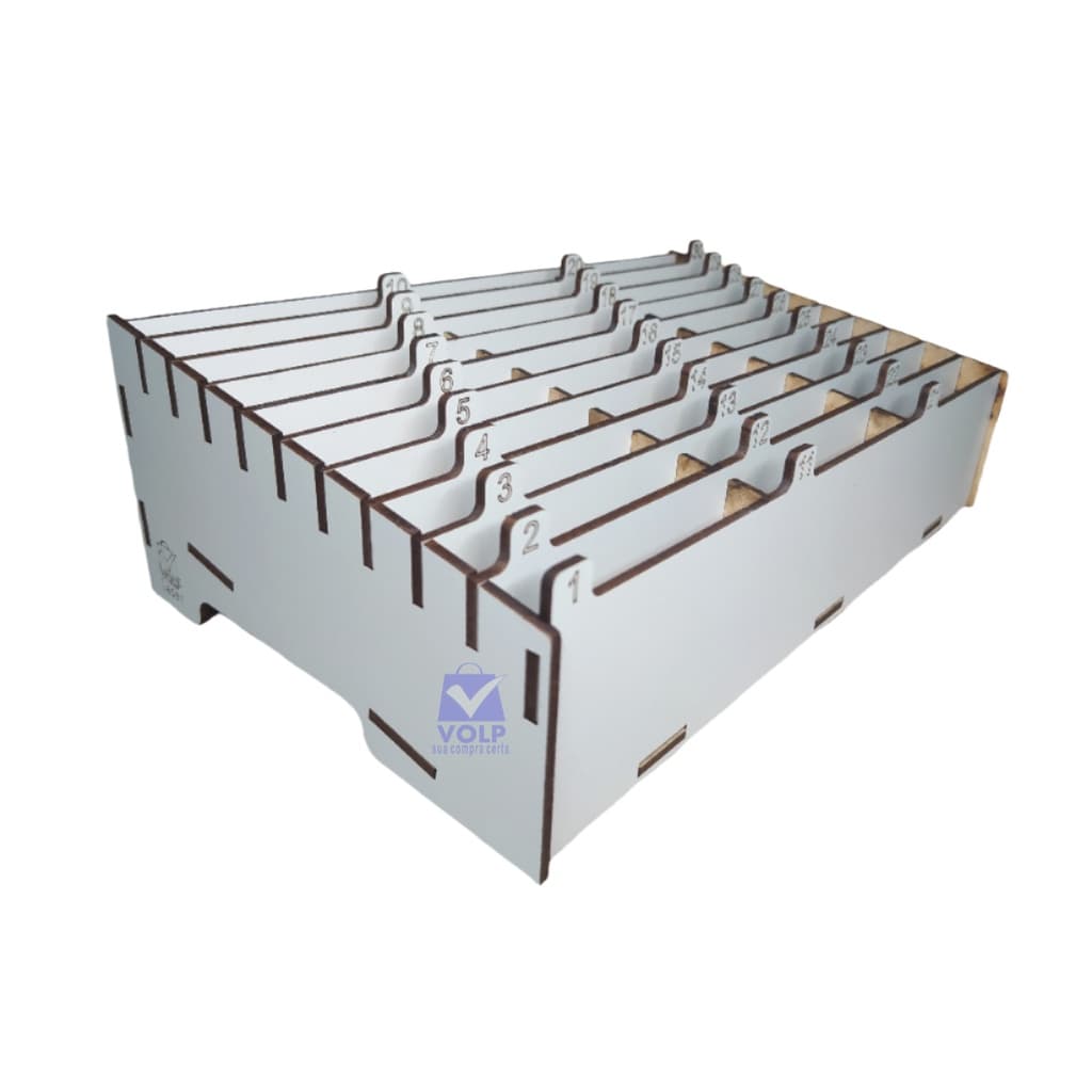 Organizador Assistência Oficina Porta Comandas Restaurantes 30 Celulares MDF Branco Numerados