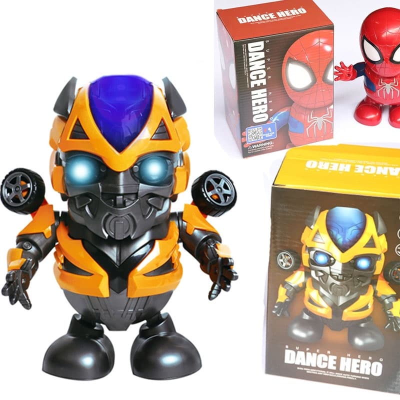 Marvel brinquedos eletrônicos, luz de led, dança música super heróis, hulk, homem aranha, bonecas robô, presente de natal para criança presente