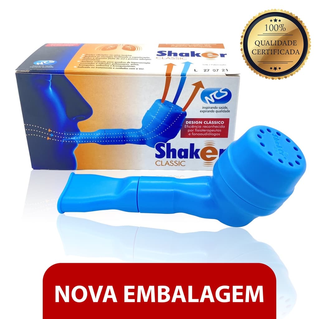 Shaker Classic - Aparelho para Fisioterapia Respiratória Reabilitação Pulmonar Original