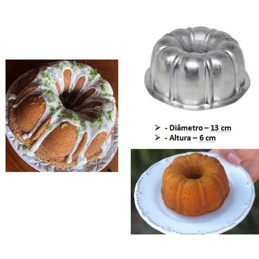 Forma torta e Bolo Suiça Decorada N1 (13x6) - MajuFormas