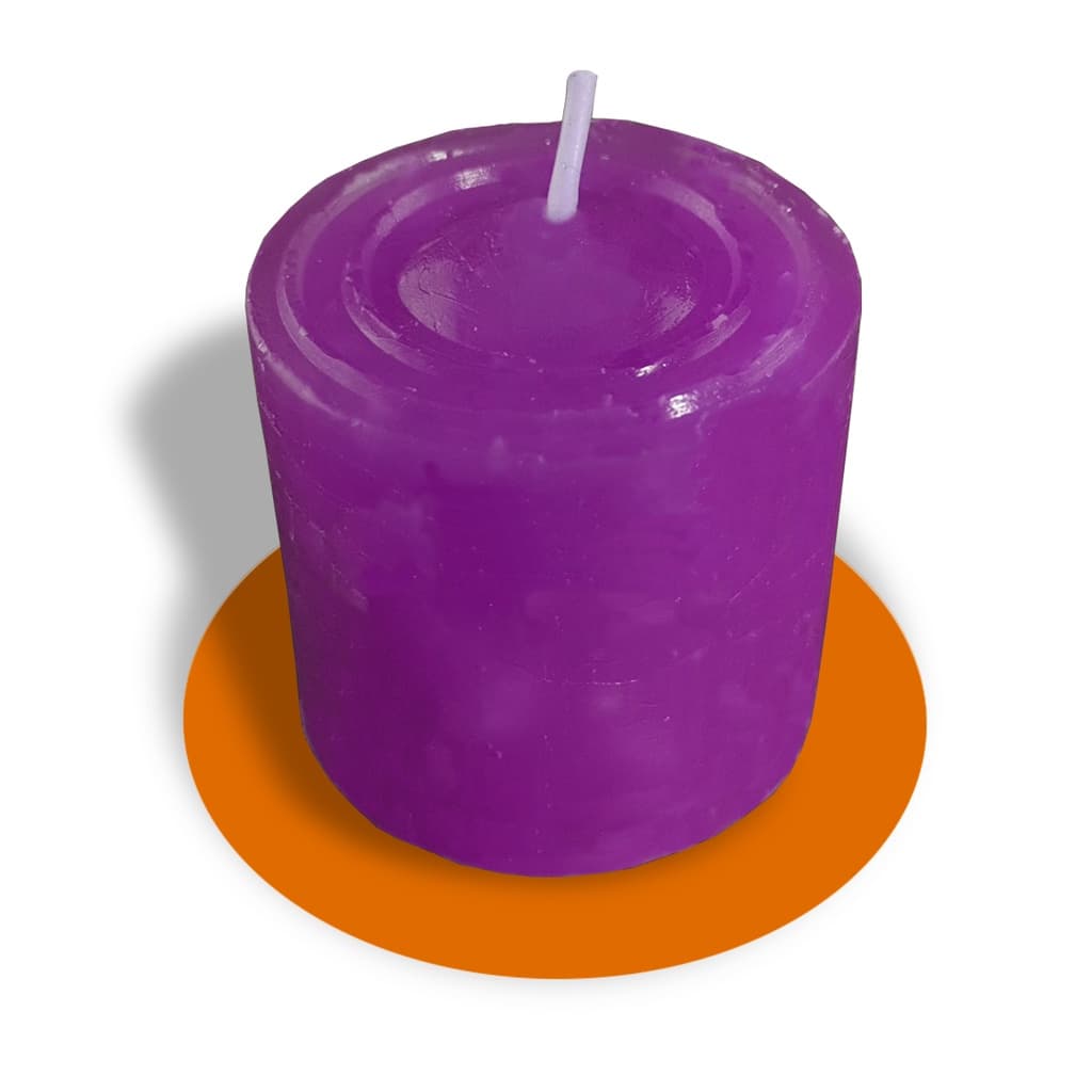 Vela Decorativa Aromática Com Aroma De Lavanda - Cor Roxa