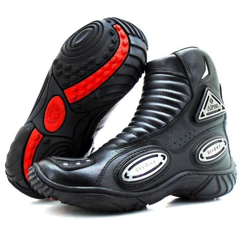 Bota Para Motociclista Stunt De Couro Legítimo