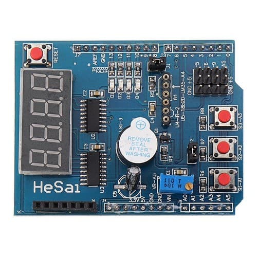 Shield Multifunção P/ Aprendizado C/ Display Buzzer