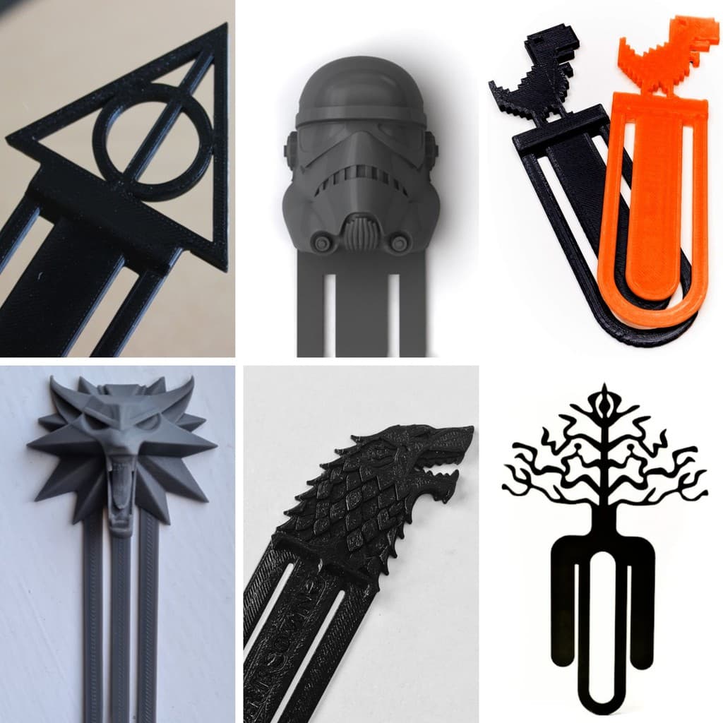 Marcador de Página Livro Caderno Papelaria Harry Potter Star Wars Game Of Thrones The Witcher Dino Chrome Lembrancinha